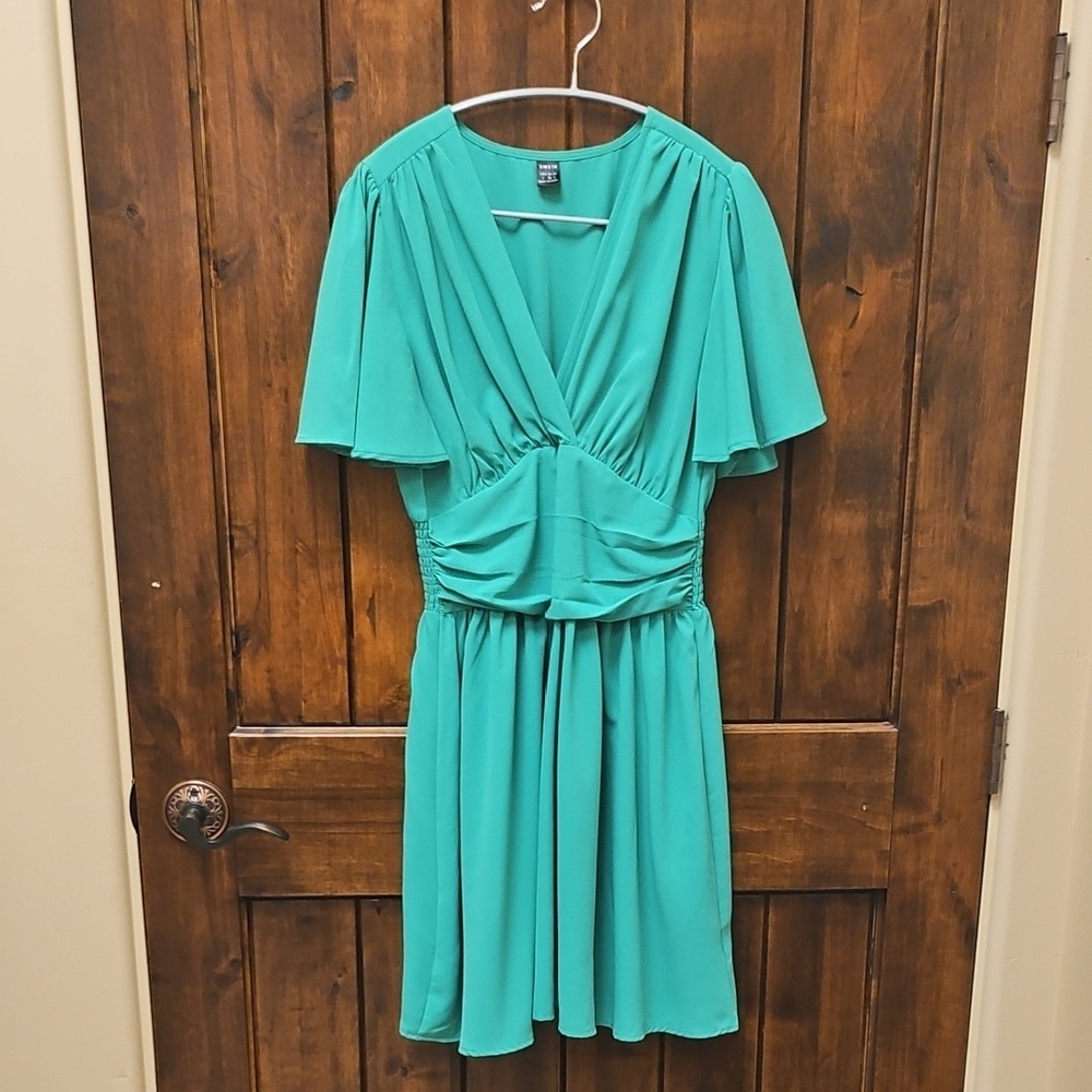 SHEIN Vibrant Green Mini Dress